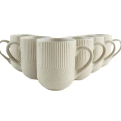 OTIX Koffiekopjes Met Oor Set van 6 Koffietassen Cappuccino Kop Theemok 300ML...