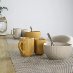 OTIX Koffiekopjes Met Oor Set van 6 Koffietassen Cappuccino Kop Theemok 300ML...