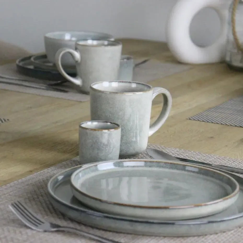 OTIX Koffiekopjes Met Oor Set van 6 Koffietassen Groot Theemok 420ML Aardewer...