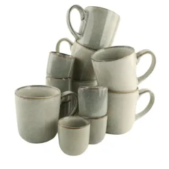 OTIX Koffiekopjes Set van 12 Espresso Kopjes 80ml 420ml Koffietassen