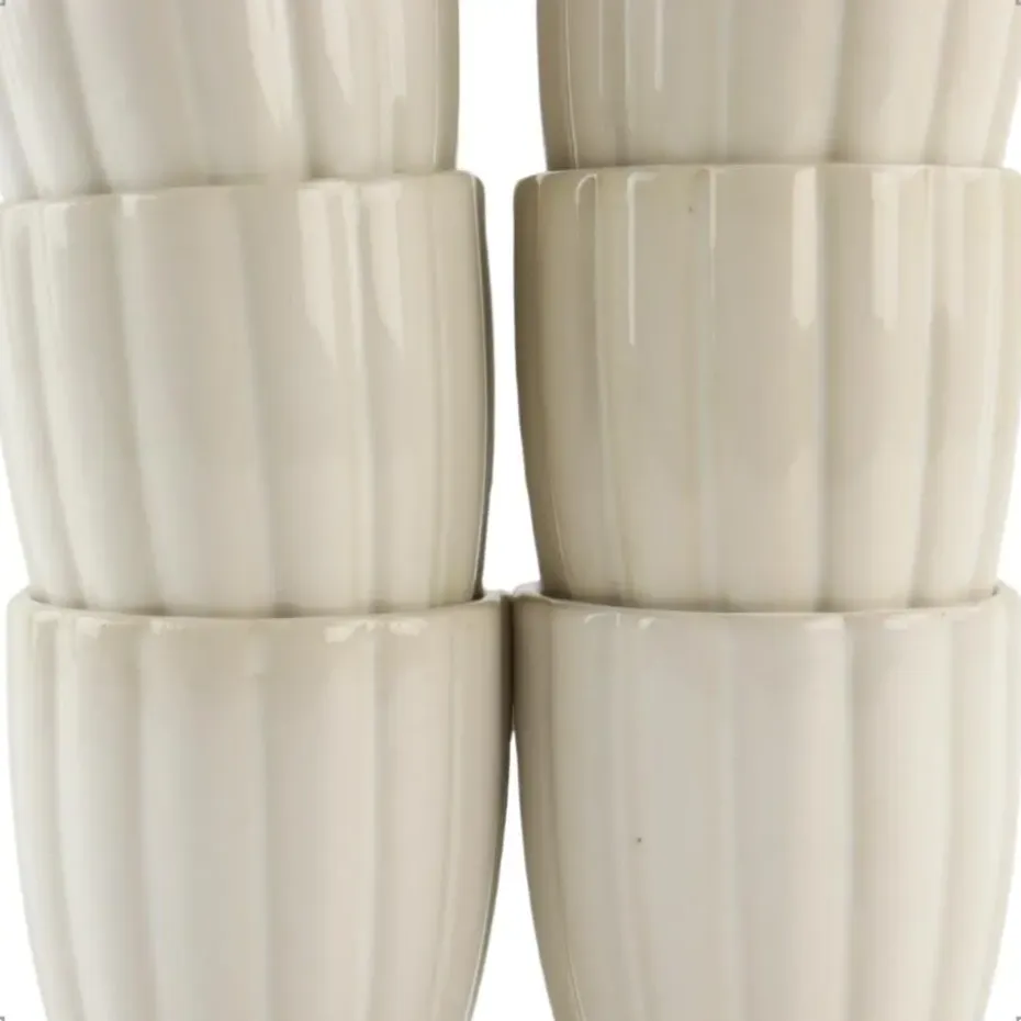 OTIX Koffiekopjes Zonder Oor Set van 6 Koffietas Theemok 120ml SOLIS