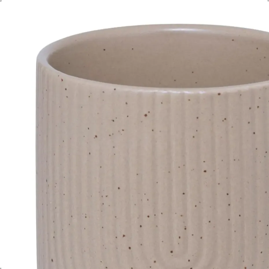 OTIX Koffiekopjes Zonder Oor Set van 6 Koffietassen Theemok 190ml Aardewerk TEAK