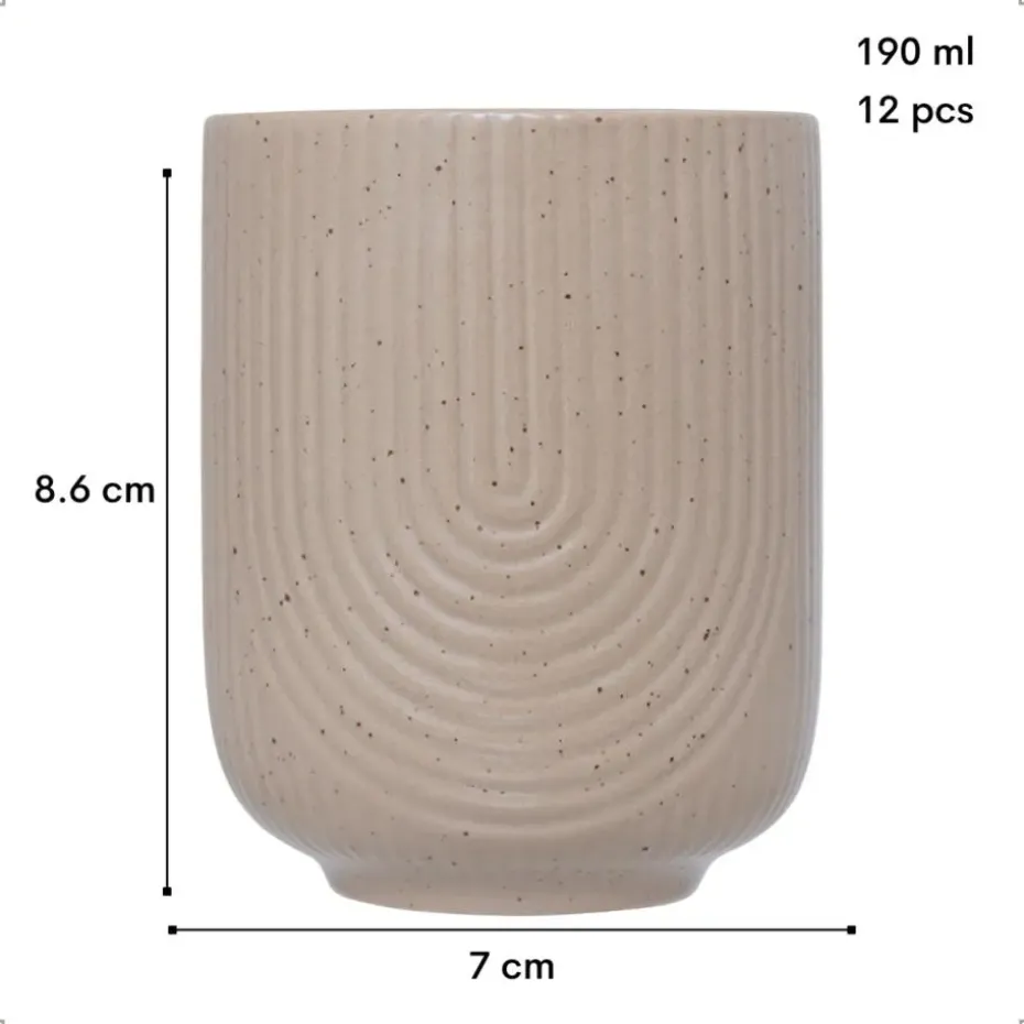 OTIX Koffiekopjes Zonder Oor Set van 12 Koffietassen Theemok 190ml