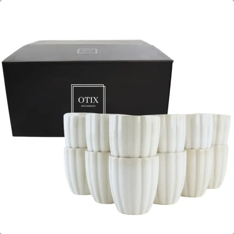 OTIX Koffiekopjes Zonder Oor Set van 12 Koffietassen Theemok 120ml