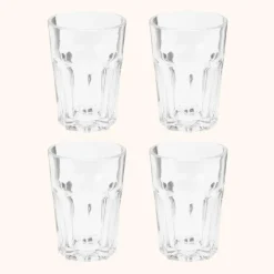OTIX Limonadeglazen Waterglazen 4 Stuks 36 cl Transparant Glaswerk Stapelbaar
