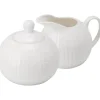 OTIX Melk en Suiker Set Melkkan Suikerpot met Oor Wit Porselein LUNA