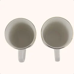 OTIX Mokken Set Wit met Goud 200ml Porselein 6 stuks DAISY