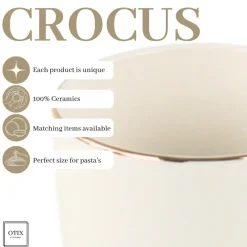 OTIX Mokken Set Wit met Goud 200ml Porselein 6 stuks DAISY