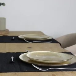 OTIX Ontbijtborden 6 Persoons Goud Glitter Dessertborden 21cm Glas