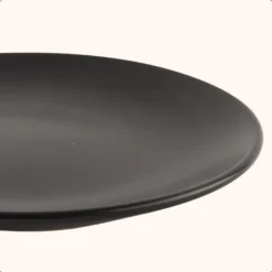 OTIX Ontbijtborden Bordenset van 12 Stuks 21cm Zwart Aardewerk IVY