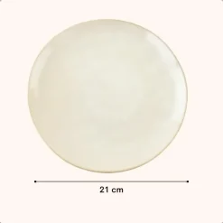 OTIX Ontbijtborden Bordenset 6 Persoons Beige 21cm Keramiek