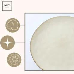 OTIX Ontbijtborden Bordenset 6 Persoons Beige 21cm Keramiek