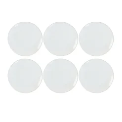 OTIX Ontbijtborden Dessert Gebaksbordjes Borden Set van 6 Stuks 20cm Wit met