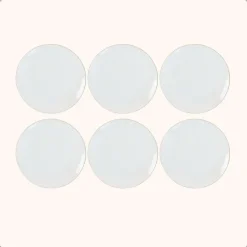 OTIX Ontbijtborden Dessert Gebaksbordjes Borden Set van 6 Stuks 20cm Wit met