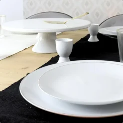 OTIX Ontbijtborden Dessert Gebaksbordjes Borden Set van 6 Stuks 20cm Wit met