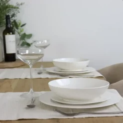 OTIX Pastaborden Bordenset 6 Persoons Diepe Borden Soepborden 20cm Wit Porsel...