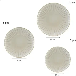 OTIX Serviesset 18 Delig Solis - Wit