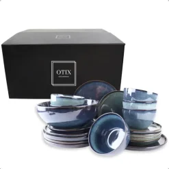 OTIX Serviesset 19-delig Bordenset Saladeschaal Ontbijtborden Diner...