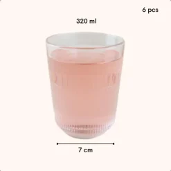 OTIX Waterglazen Drinkglazen Limonade 320ml Set van 4