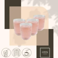 OTIX Waterglazen Drinkglazen Limonade 320ml Set van 4