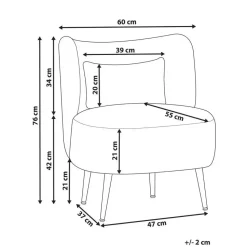 OTSBY - Fauteuil - Beige - Bouclé