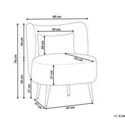 OTSBY - Fauteuil - Beige - Bouclé