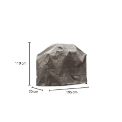 Outdoor Covers barbecue hoes - grijs - 195x70x110 cm