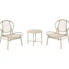 OVARO - Bistroset - Beige - PE rotan