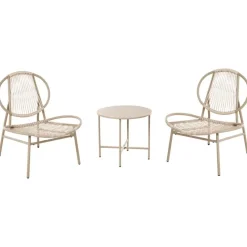 OVARO - Bistroset - Beige - PE rotan