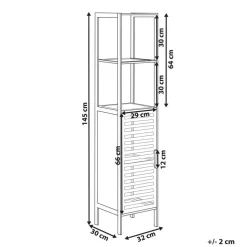 OWASSO - Badkamerkast - Zwart - Bamboehout