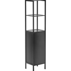 OWASSO - Badkamerkast - Zwart - Bamboehout