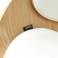 PALATKA - Bureaustoel - Lichthout/Zwart - Kunstleer