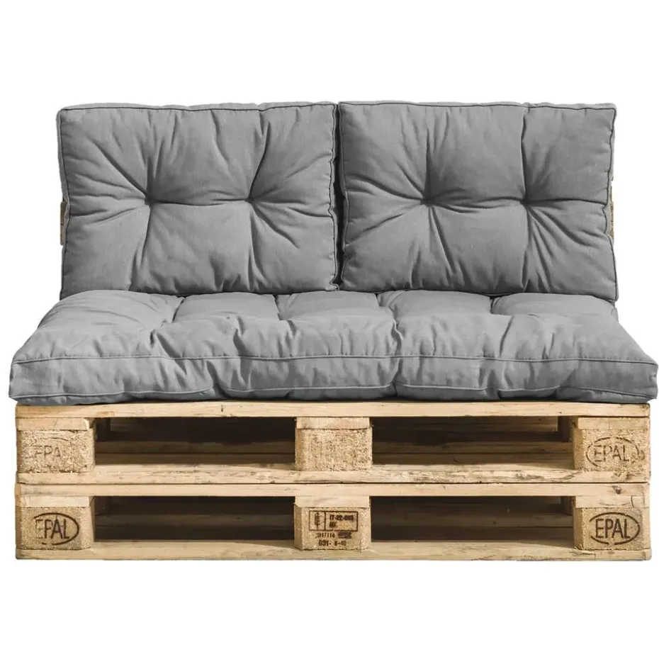 Palletkussen Florence grijs 120x80 cm