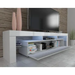 Panama TV-meubel 190 x 45 x 35 cm Glanzend zwart fronten zonder verlichting