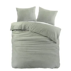 Papillon dekbedovertrek Brienz flanel - 200x200/220cm - Groen