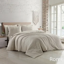 Papillon dekbedovertrek Rome - 240x200/220 - zand