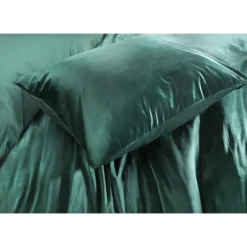 Papillon dekbedovertrek Uni Velvet - 200x200/220 cm - Groen