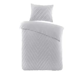 Papillon Valencia Dekbedovertrek - Eenpersoons - 140x200/220 cm - Grijs