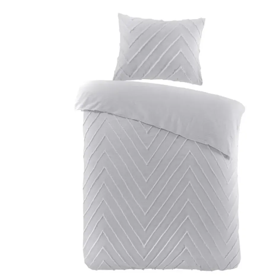 Papillon Valencia Dekbedovertrek - Eenpersoons - 140x200/220 cm - Grijs