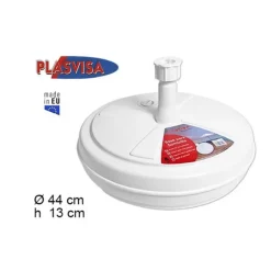 Parasolvoet Plastiva - kunststof - Dia 44 cm - klemsluiting - wit
