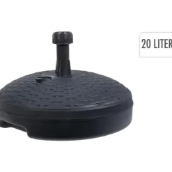 Parasolvoet Rattan - rond - antraciet grijs - D45 cm - 20 liter