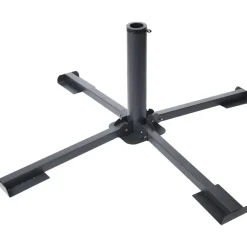 Parasolvoet/kruisvoet - zwart - metaal - voor 40 cm stenen