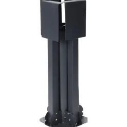 Parasolvoet/kruisvoet - zwart - metaal - voor 40 cm stenen