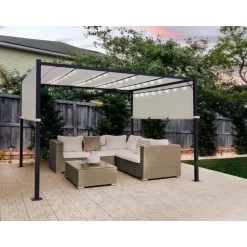 PARGA - Tuinpaviljoen - Beige - Polyester