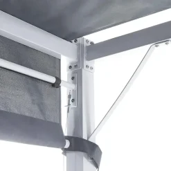 PARGA - Tuinpaviljoen - Grijs/Wit - Polyester