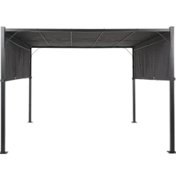 PARGA - Tuinpaviljoen - Zwart/Grijs - Polyester