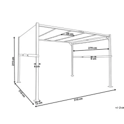 PARGA - Tuinpaviljoen - Zwart/Grijs - Polyester