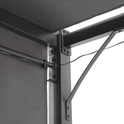 PARGA - Tuinpaviljoen - Zwart/Grijs - Polyester