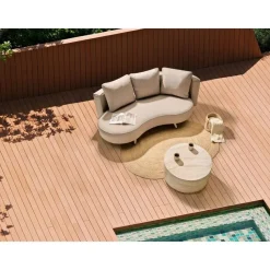 PARORI - Tuinbank 3-zits - Beige - Rechtszijdig - Olefine