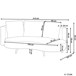 PARORI - Tuinbank 3-zits - Beige - Rechtszijdig - Olefine